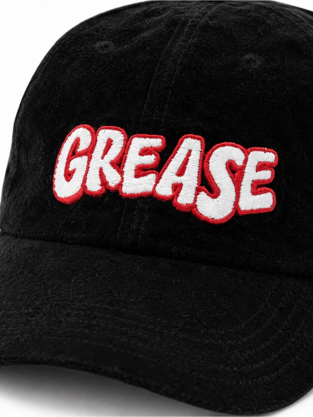 GREASE Embroidered Black Baseball Cap